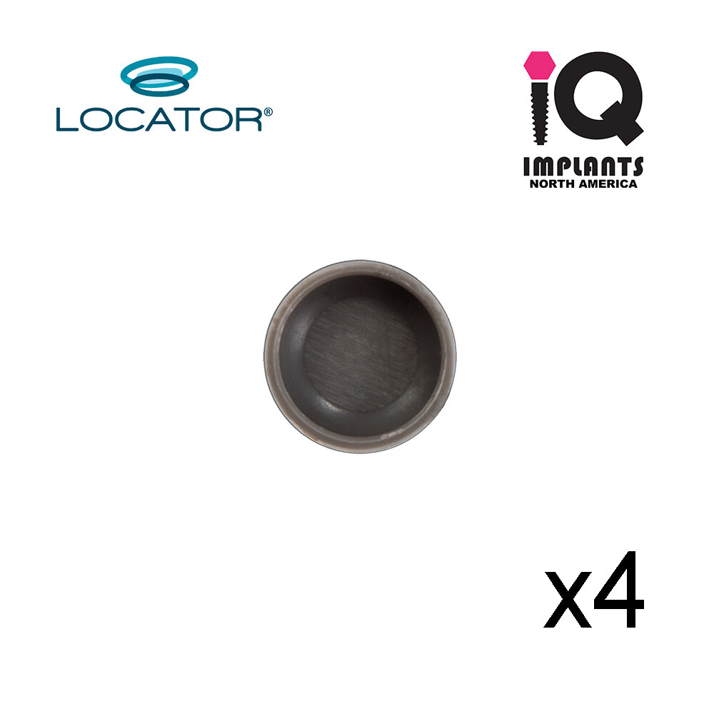 Zest Locator Genuine Repl Male Caps Extended Range Gray 0(zero) Retention 4-Pack
