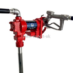 12V 20GMP Fuel Transfer Pump+Nozzle Kit Transfer of Gasoline Diesel Kerosene Red