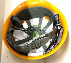Japanese kanji yellow helmet ANZENDAIICHI 3cm Safety first made in Japan