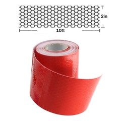 high Visibility Red Safety Warning Reflective Tape 10Ft Truck Conspicuity