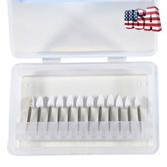 12pc/Pack Dental White Polishing Stones Flame shape FG bur Arkansas Stone Points