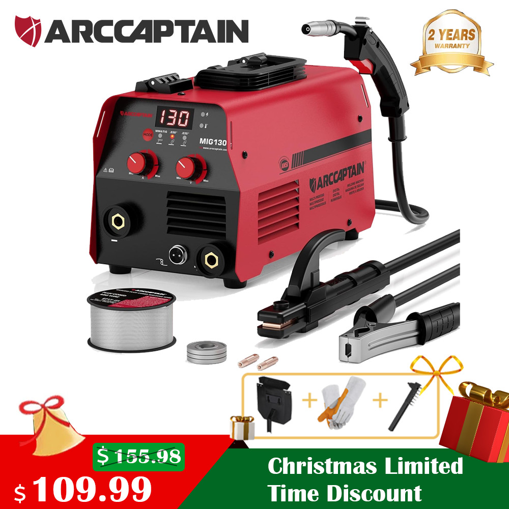 3IN1 MIG Welder 130A 110V Flux Core Gasless Portable for Home DIY Stick Lift Tig