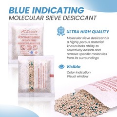 [20 Gram 20 Packages] Adsorbco Rechargeable Molecular Sieve Desiccant Packs