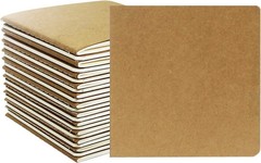 24 Pack Mini Kraft Paper Blank Notebook 4×4 Inch Unlined Journals Sketchbooks