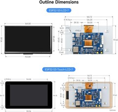 Advanced 7-Inch Touch Screen LCD Board – Supports Wi-Fi, Bluetooth & I2C Control