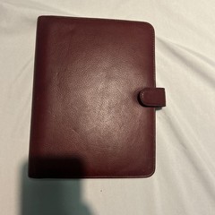 Franklin Covey Planner 7 Ring Binder Executive Organizer Red Faux Leather