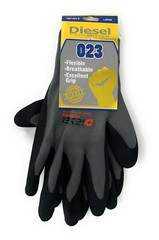 12 Pair Diesel Safety Gloves Latex or Nitrile Coated Grip Cut Resistant Gloves