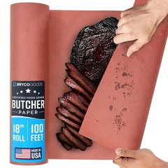 Bryco Goods Pink Butcher Paper Roll – 18 Inch x 100 Feet – Made in USA – Unbleac