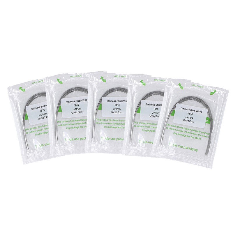 5×Dental Ortho Stainless Steel Rectangular Arch Wire Ovoid Form 16×16 Upper