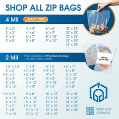 – 5″ X 8″ Clear Zip Bags (1000 Count) Heavy Duty 4 Mil Plastic Bags With Rese…