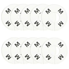 10 PC Rack Divider Size M MEDIUM White Round Ring Sizing Hanger Retail Label