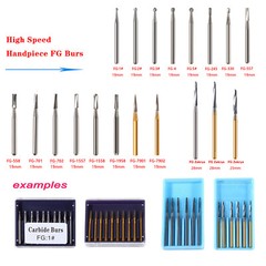 10pcs/pk Dental Carbide Burs for High Speed Handpiece Pear Bur 19mm FG Shank