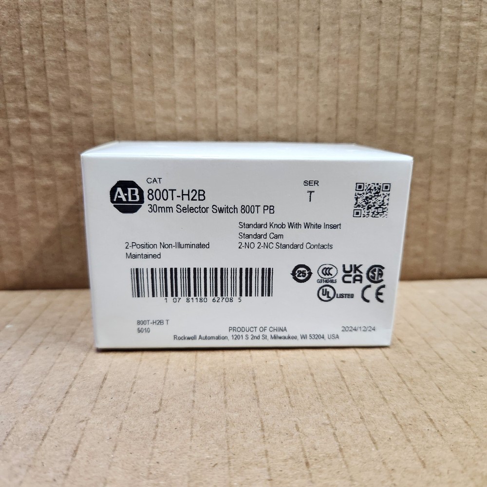 New Allen-Bradley 800T-H2B * 30mm 2 Position Selector Switch