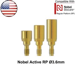 US Dental Nobel Healing Abutment Cap RP NP Compatible Nobel Active ∅3.6/5.0/6.0