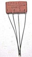 PEC Sprague UHK-2 Capacitor 8 Various Values 4 Pin 0.0025 to 0.015uF Vintage