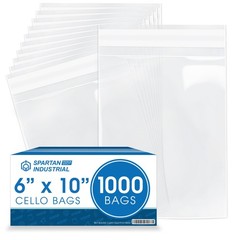 Spartan Industrial – 6 X 10 1000 Count Resealable Adhesive Crystal Clear