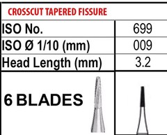 Carbide Bur FG 56, 57, 699, 700, 701 Friction Grip Beavers Dental 10/pk