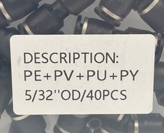 5/32” (4mm) OD Push to Connect Fittings Assortment 40 pcs **NEW**