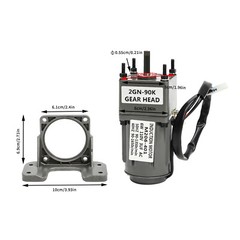 High Torque 110V 15RPM 90K Low Speed AC Gear Reducer Motor Reversible + Governor
