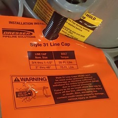 Dresser Style 31 Line Cap 10227510 Industrial Pipeline 6.900 O.D. 711 POSI-HOLD