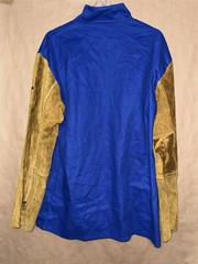 Black Stallion FRB9-30C Hybrid FR Cotton Cowhide Welding Jacket Blue Medium