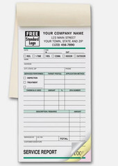 365 Pest Control Form Small Service Order Booked 3 3/8 x 6 1/4″