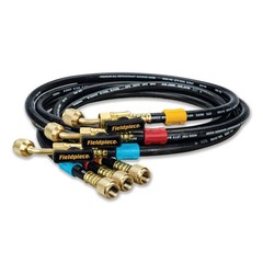 Fieldpiece HR3B – ¼” Ball Valve Hose Set – 5 ft Refrigerant Charging & Recovery