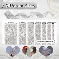 7 Rolls Rhinestone Strips Rhinestone Ribbon Self Adhesive Adhesive Rhinestone…