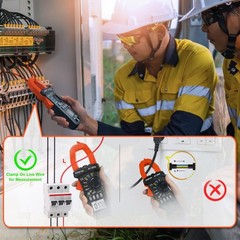 BTMETER Digital Clamp Meter TRMS Multimeter AC DC Volt Amp Ohm NCV Data Logging