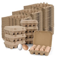 Ruralty Recycled Cardboard Egg Cartons 200ct Dozen 4×3 Vintage Bulk Egg Cartons