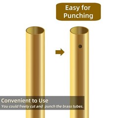 Brass Tube 1mm 2mm 3mm 4mm 5mm 6mm 7mm 8mm 9mm 10mm 11mm 12mm 13mm O.D. x 300mm