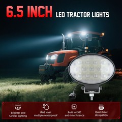 6.5” Oval LED work Light Flood Tractor Lamp for Deere 7020-7030, 8030T