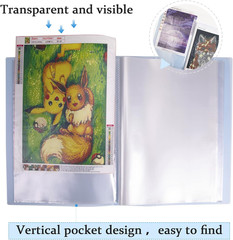 40 Pages A3 Art Portfolio Case Diamond Painting Storage Book for Artwork Photo