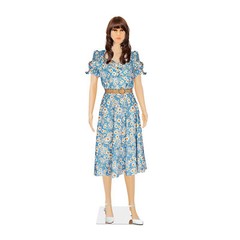 Full Body Female Mannequin Plastic Realistic Display Head Turn Dress Form w/Base