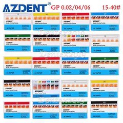 Gutta Percha Points for Dental Root Canal Endodontic Treatment .02/.04/.06 Taper
