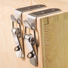 8 Pack Stainless Steel 90 Degree Spring Toggle Latch Clasp for Cabinet Box