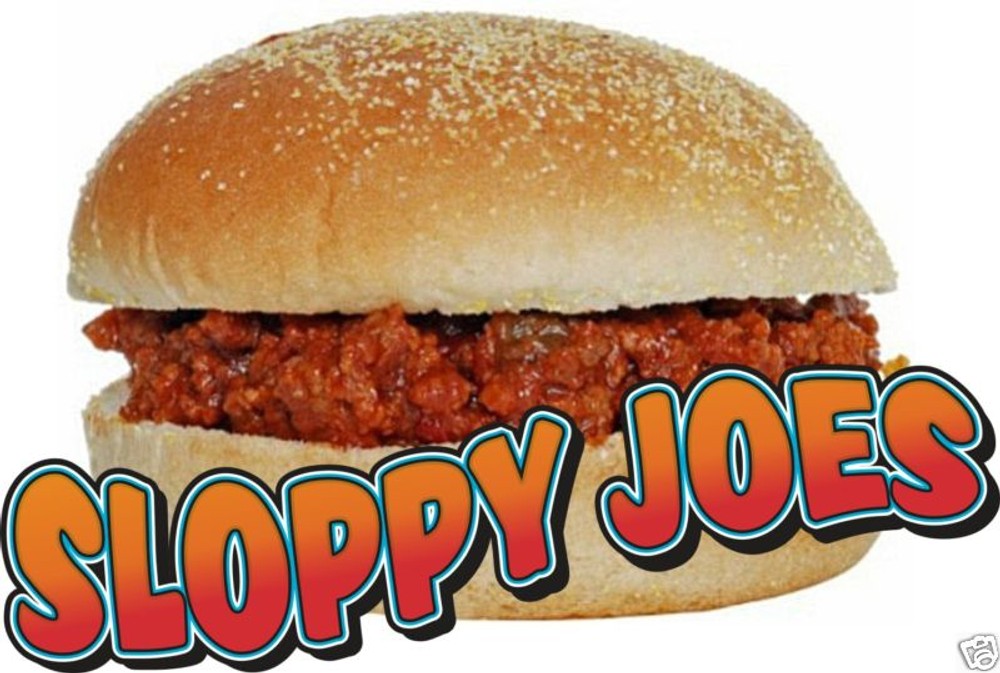 Sloppy Joes BBQ Restaurant Concession Food Truck Vinyl Sticker Sign Decal 14″