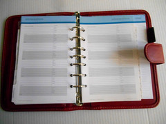 Franklin Covey Day One Compact Red Planner Binder 7 Rings