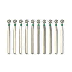 10 Pc Dental FG Long Round Ball High Speed Bur Coarse Grit Diamond Burs BR-28C ﻿