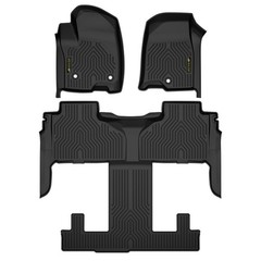 TPE All Weather Floor Mats Cargo Liners 3-Piece for 21-25 2nd Row Bucket Seats