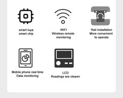 100A Single Phase Tuya WiFi AC Meter Over Under Voltage Leak Protect Prepayment