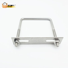 Stainless Steel Square U Bolt Clamp, Square Tube Clamps with Nut and Plate For