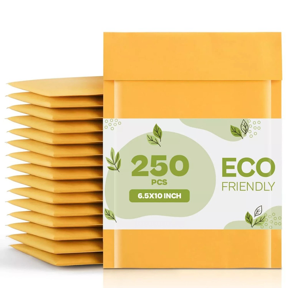 250 #0 6×10 Kraft Paper Padded Bubble Envelopes Mailers Shipping Case 6”x10”