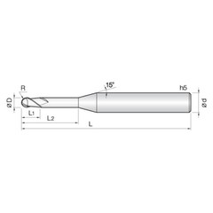 Roland milling Diamond coated bur for DWX50, DWX 51, 52 ( 0.6mm ) 