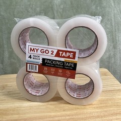 My Go 2 Tape Performance Grade 3″ Extra Wide 2.7 Mil 110-Yard Packing 4 Roll Pac