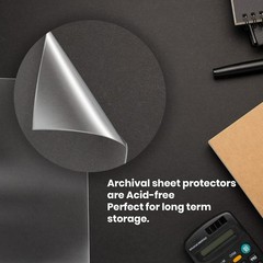25 Pack of 8.5×14 Legal Size Heavyweight Long Clear Sheet Protectors