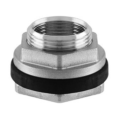 Litoexpe 1″ NPT Female Thread Bulkhead Water Tank 1 Inch-1 Pcs, Silver