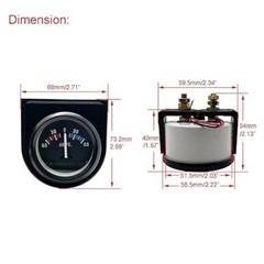 52mm/2in Ammeter Gauge 60-0-60A AMPS Gauge Ampere Meter for Car Motorcycle Vehic