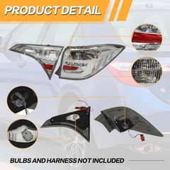 Full LED Clear Tail Light Assembly Compatible with Toyota Corolla 2014-2016 Rear