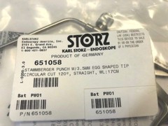 Karl Storz 651058 Strammberger Punch 3.5mm Egg Shaped Circular Cut 120 degrees